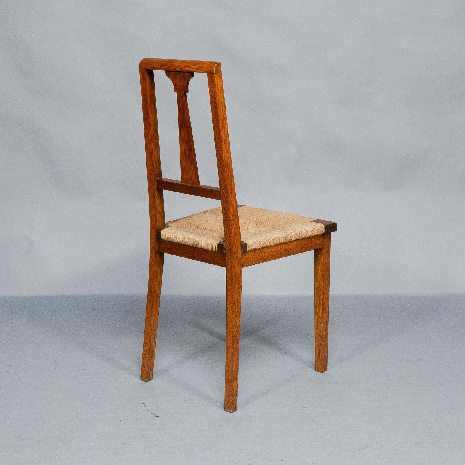 photo for sale Wylie & Lochhead. Pair Of Arts & Crafts Oak Side Chairs