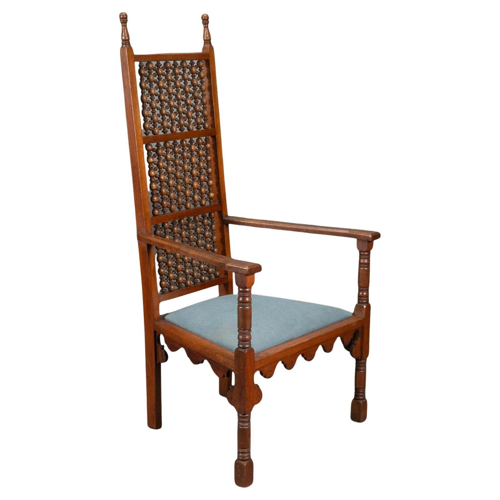 DR C Dresser, Attributed. A Moorish Style Walnut Armchair