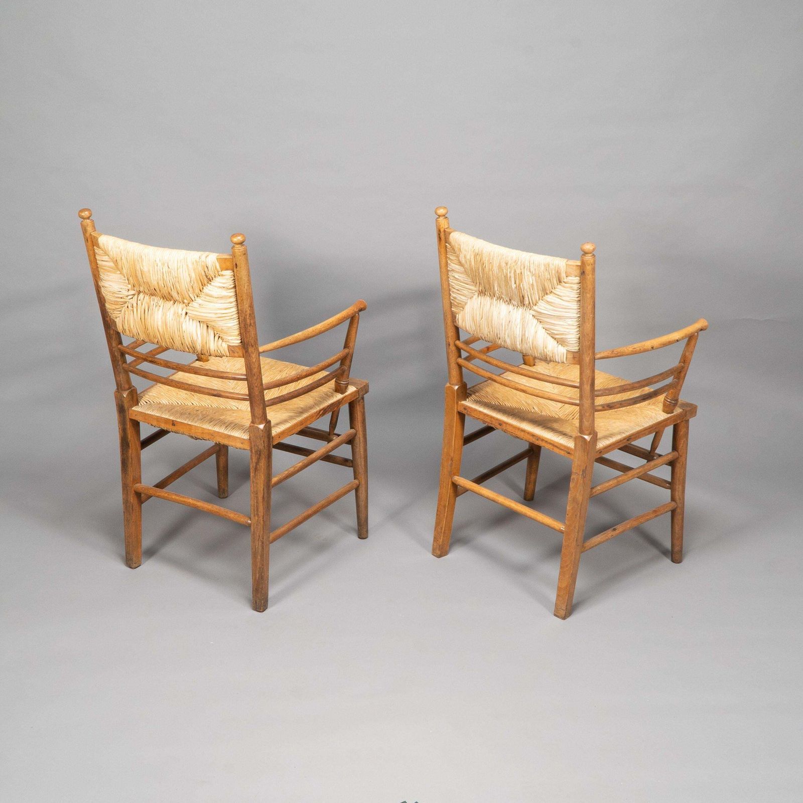 Morris & Co Attributed To Philip Webb. A Scarce Pair Of Beech Sussex Armchairs photo buy