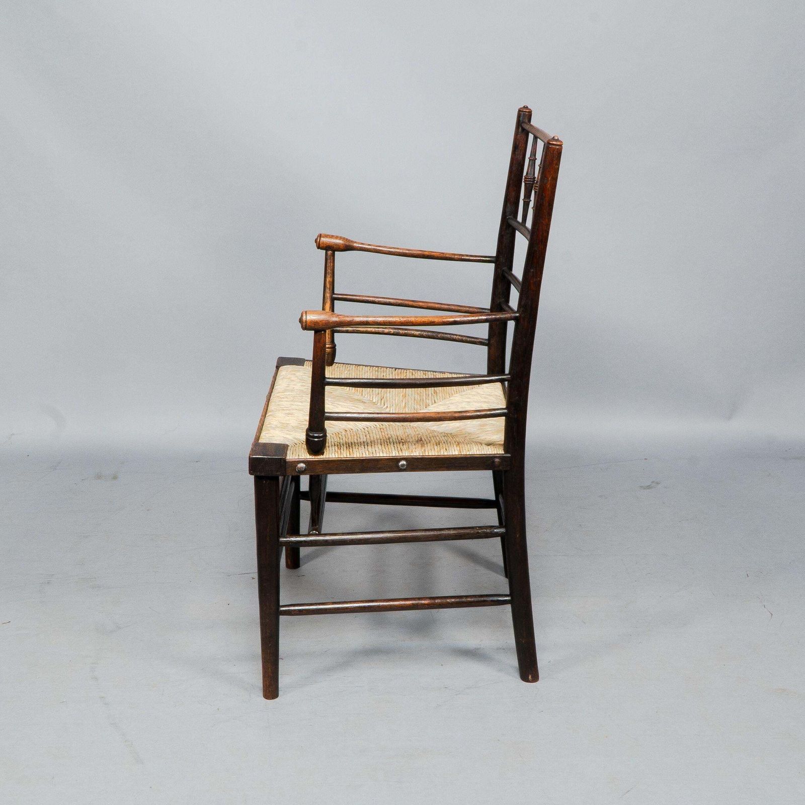 Attributed To Philip Webb Rare Pair Of Large Sussex Armchairs, Fully Restored photo vinterior