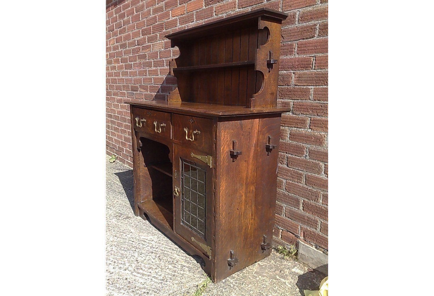 A Good Quality Arts And Crafts Small Oak Sideboard/Dresser photo furniture