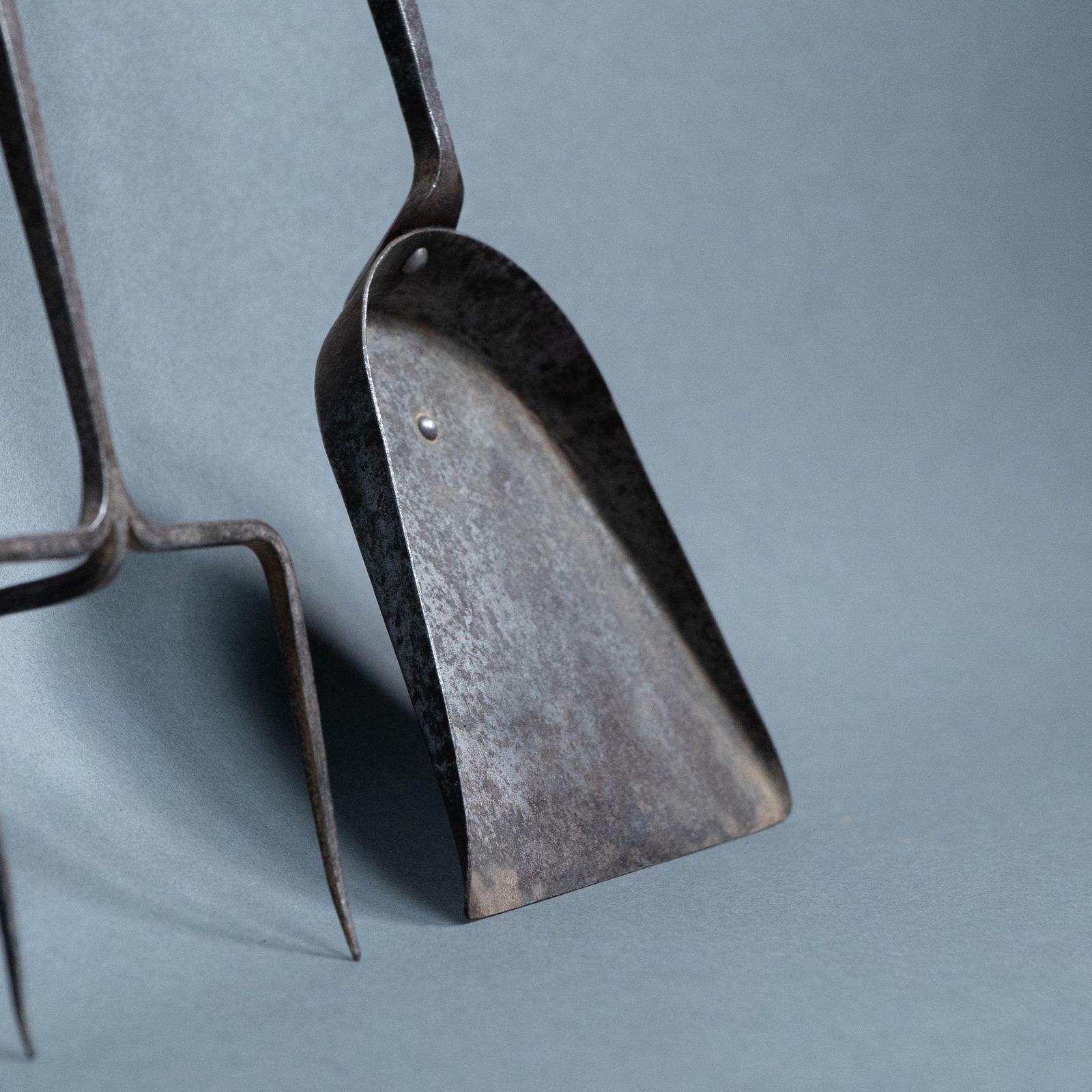 A Pair Of Arts And Crafts Steel Fire Utensils photo vinterior