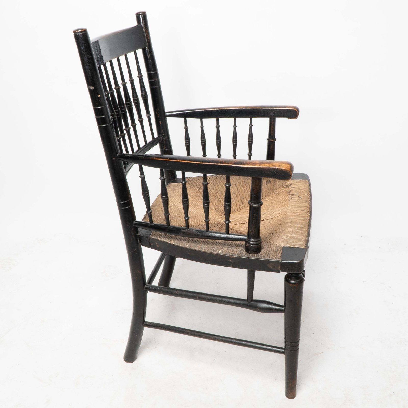 Liberty & Co, Attributed. An Aesthetic Movement Rush Seat Armchair photo 1836.0