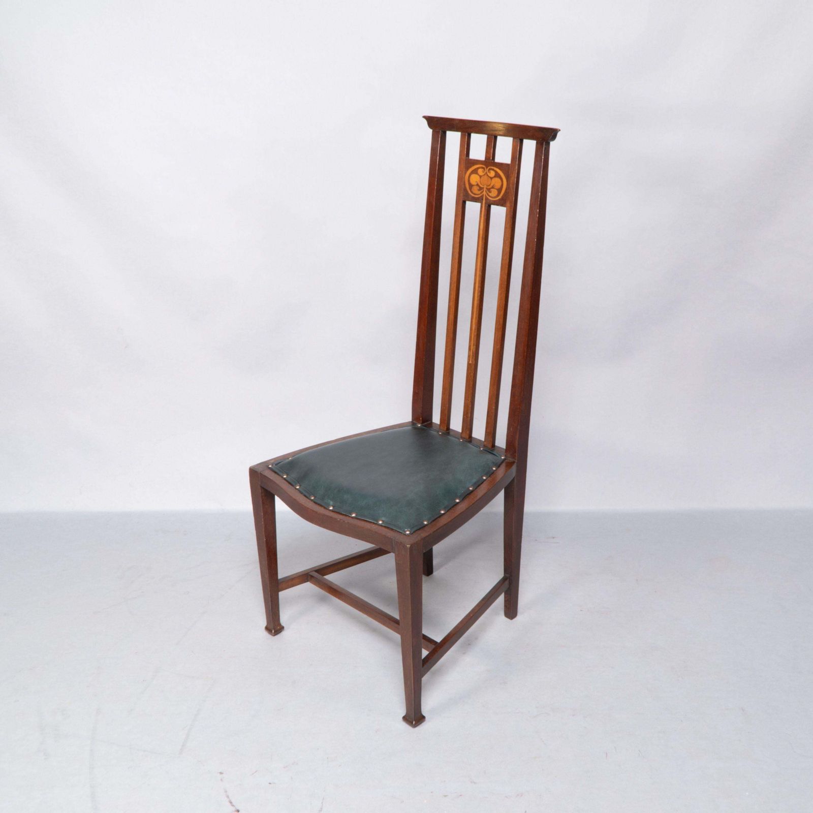 Joseph Maria Olbrich Attributed. An Art Nouveau Inlaid Side Chair. photo for sale