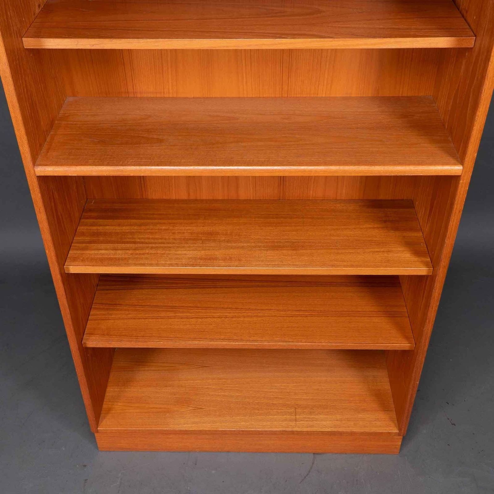 A Set Of Mid Century Teak Bookshelves With Five Shelves photo vintage