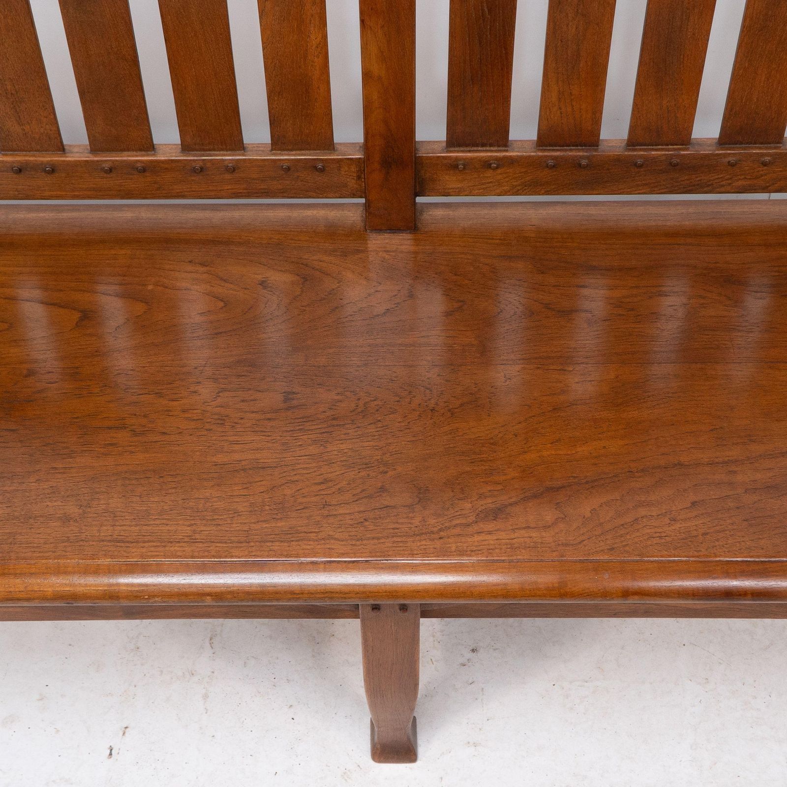 An Arts And Crafts Super Quality Teak Hall Bench In The Style Of Arthur Simpson photo vintage
