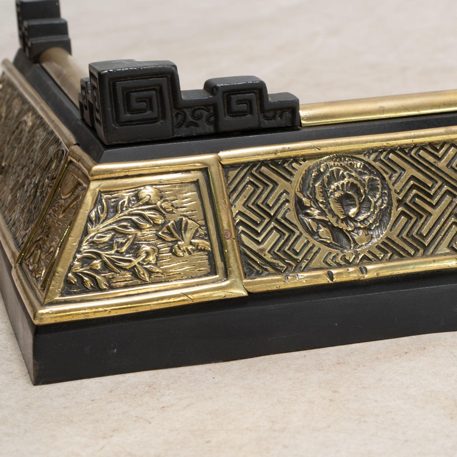 Thomas Jeckyll For Barnard Bishop & Barnard. An Aesthetic Movement Brass Fender photo vintage