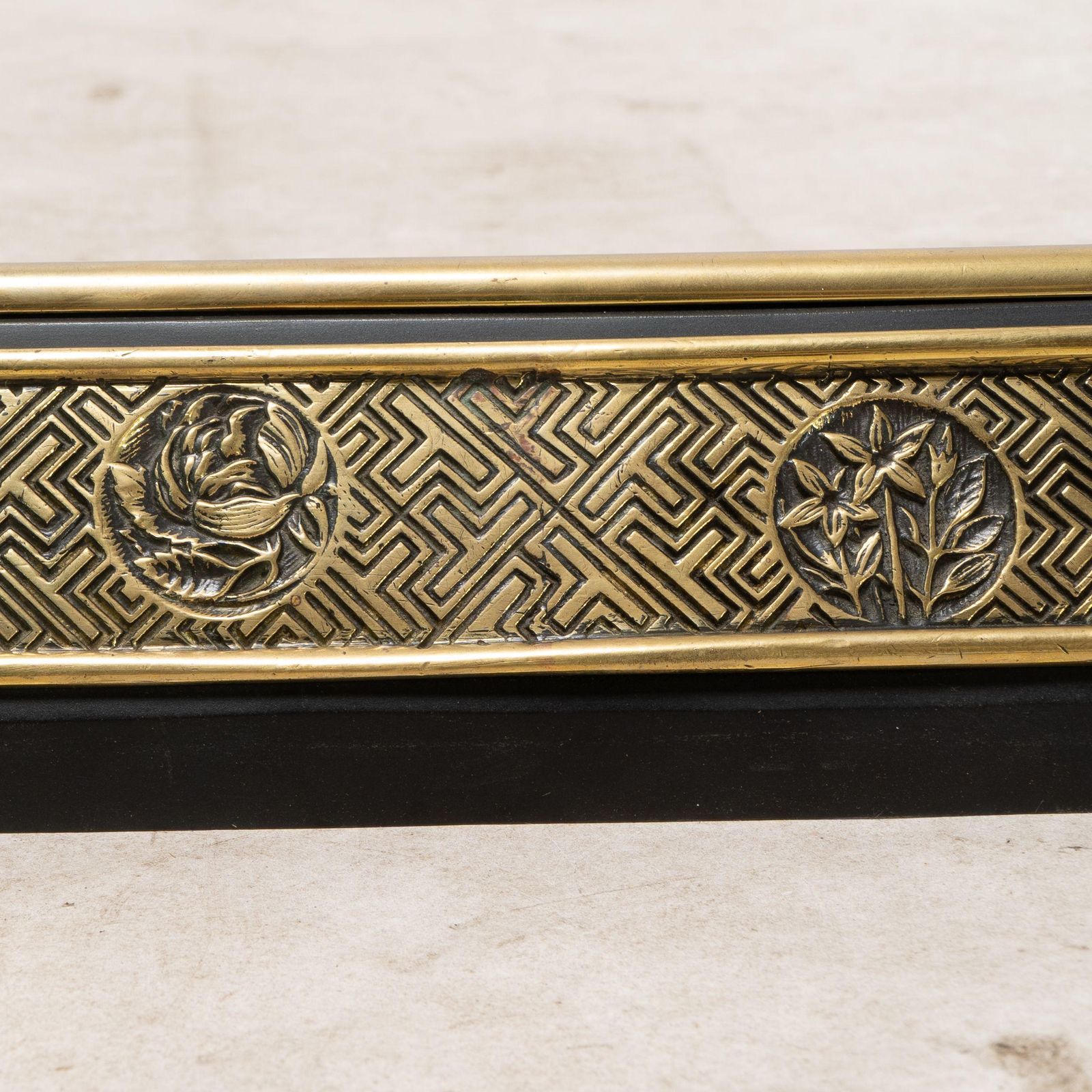 Home Fixtures Thomas Jeckyll For Barnard Bishop & Barnard. An Aesthetic Movement Brass Fender photo