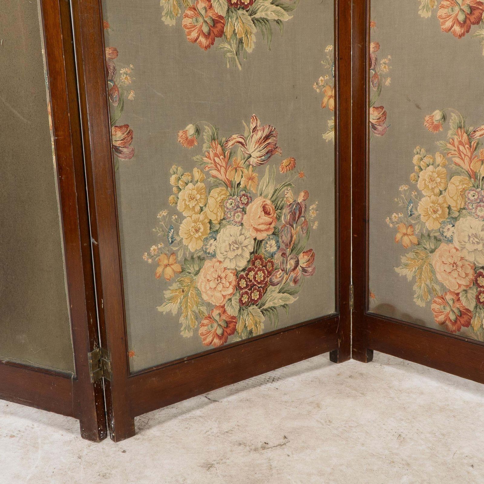 Home Decor Liberty & Co. Glasgow Style Arts & Crafts Walnut Three Fold Screen photo