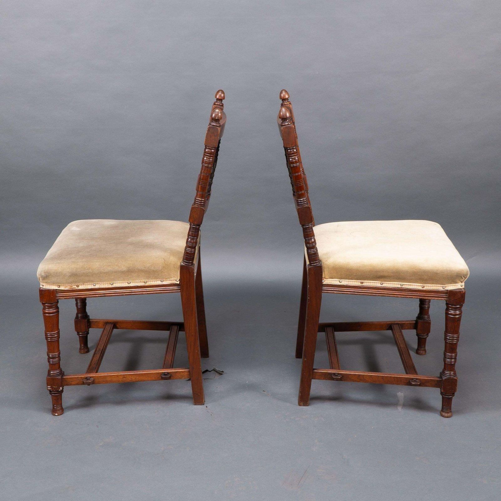 Charles Mills & Sons. Three Aesthetic Movement Side Chairs W. Ebonized Turnings photo vinterior