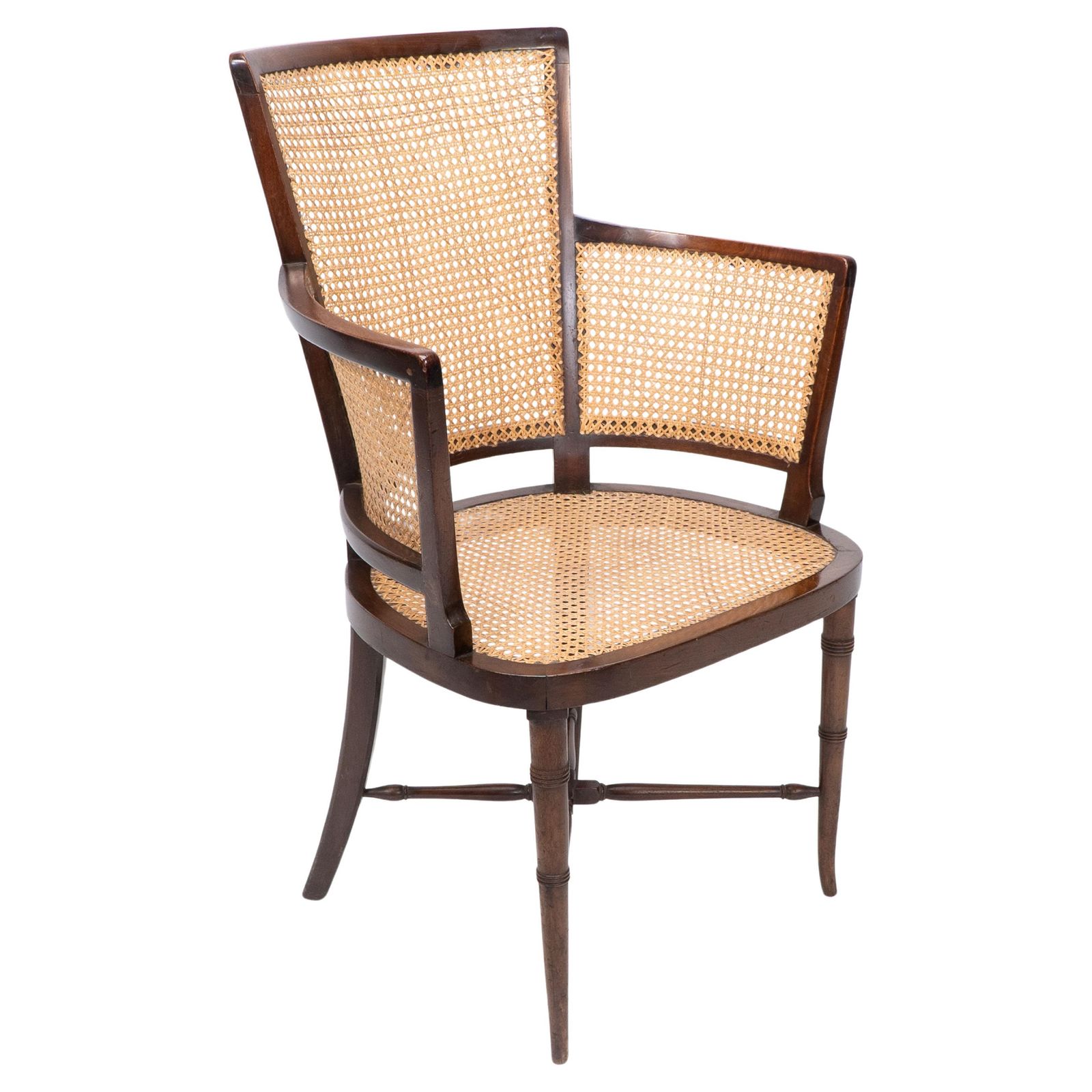 An Anglo Japanese Cane Work Armchair