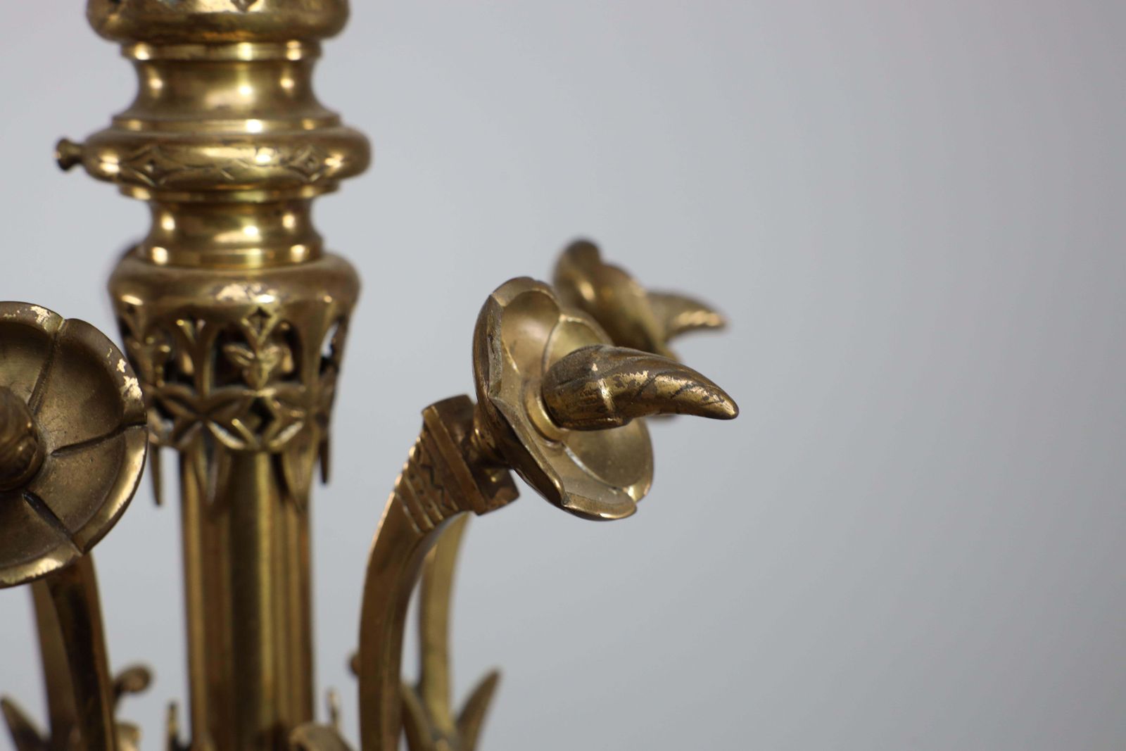 DR Christopher Dresser (Manner). An Aesthetic Movement Brass Five Arm Chandelier photo buy