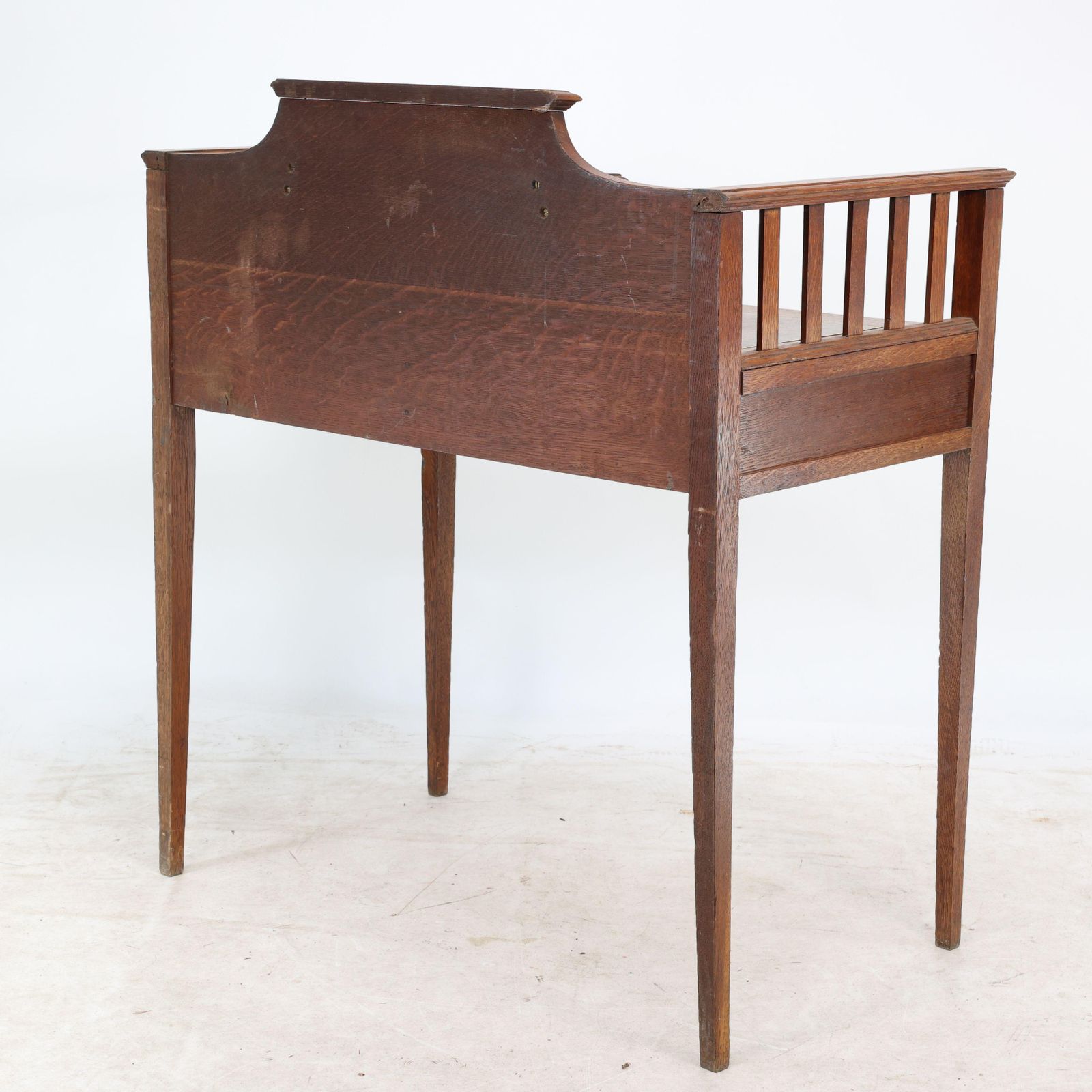Wylie & Lochhead Attri. An Arts & Crafts Oak Desk With New Leather Writing Area photo buy