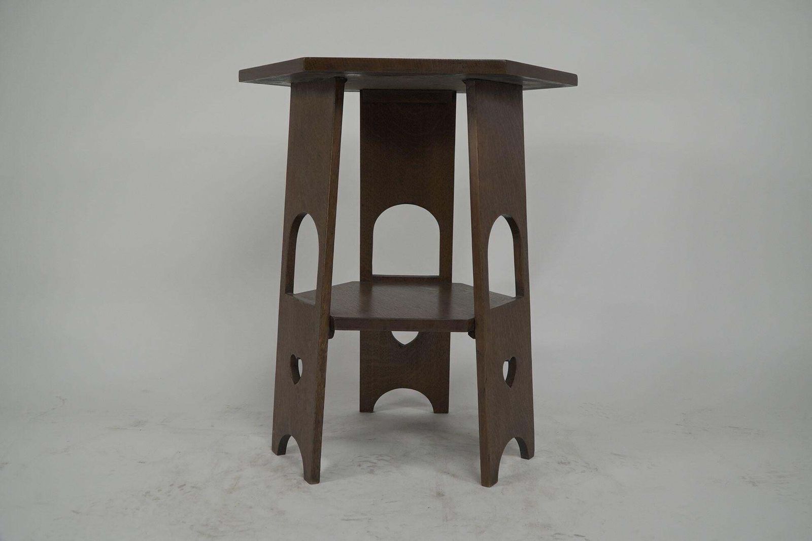 Liberty And Co. A Scarce Pair Of Arts & Crafts Oak Side Tables With Plank Sides photo vinterior