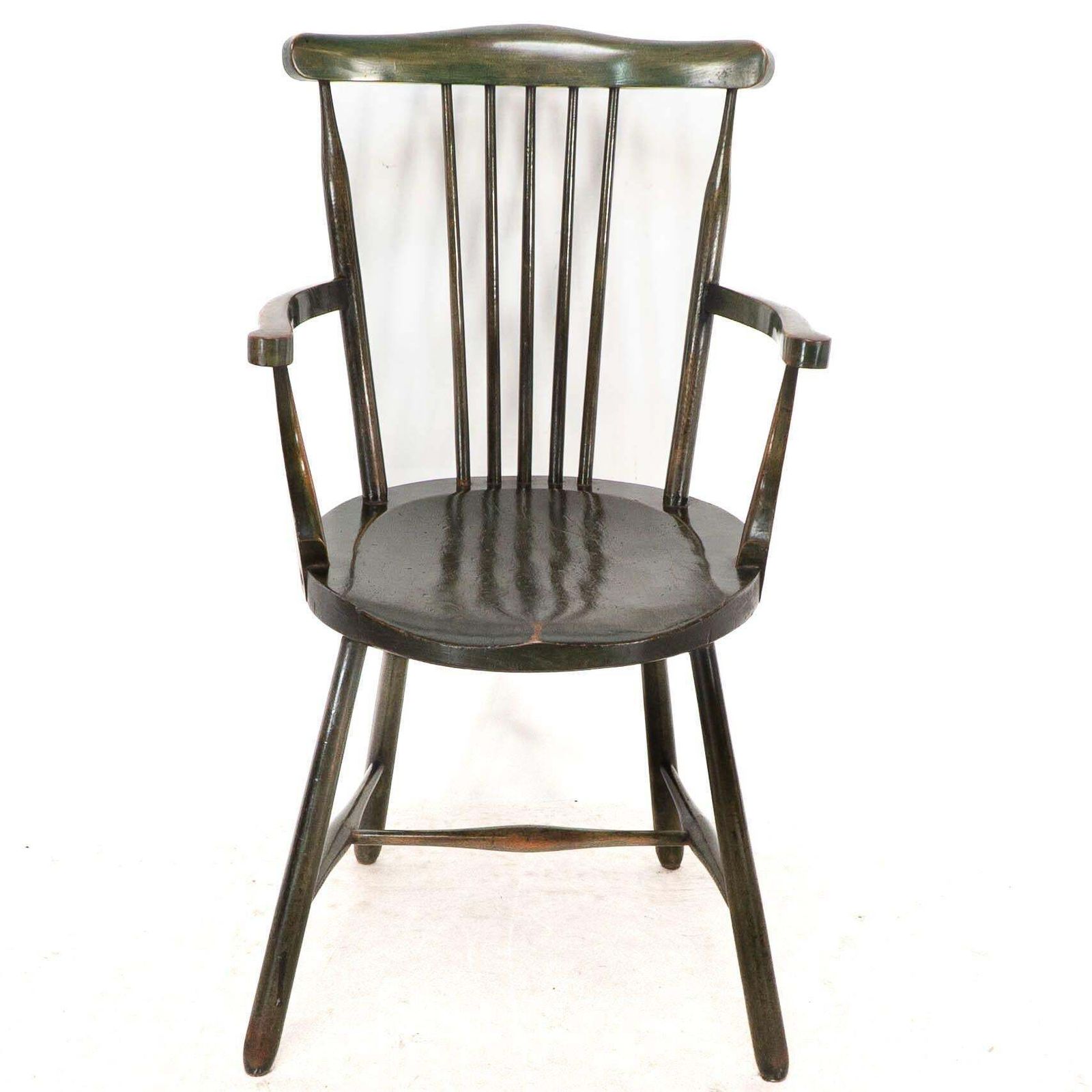 photo furniture Liberty And Co. Set Of Six Arts And Crafts Walnut Windsor Armchairs