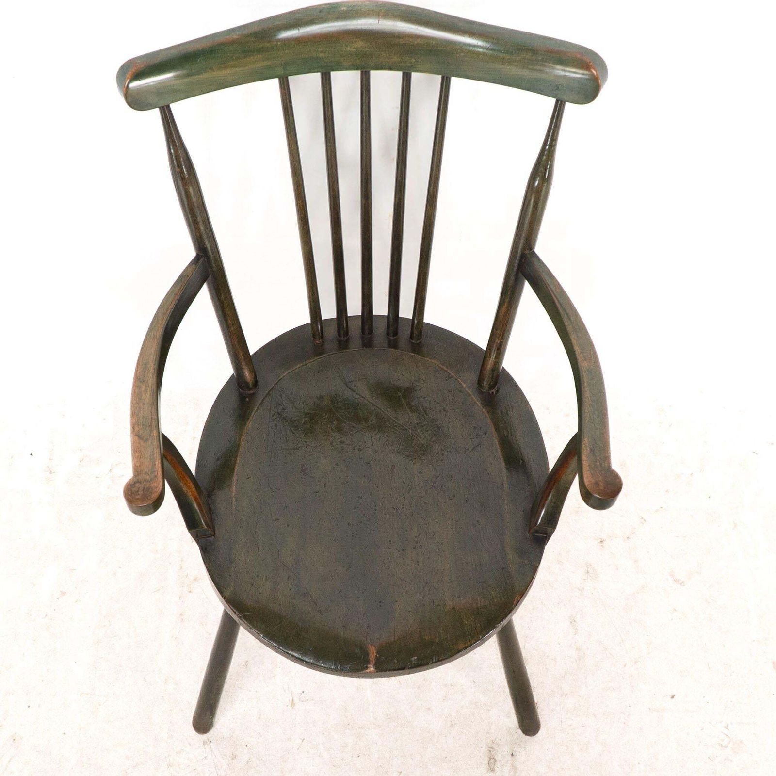 photo for sale Liberty And Co. Set Of Six Arts And Crafts Walnut Windsor Armchairs