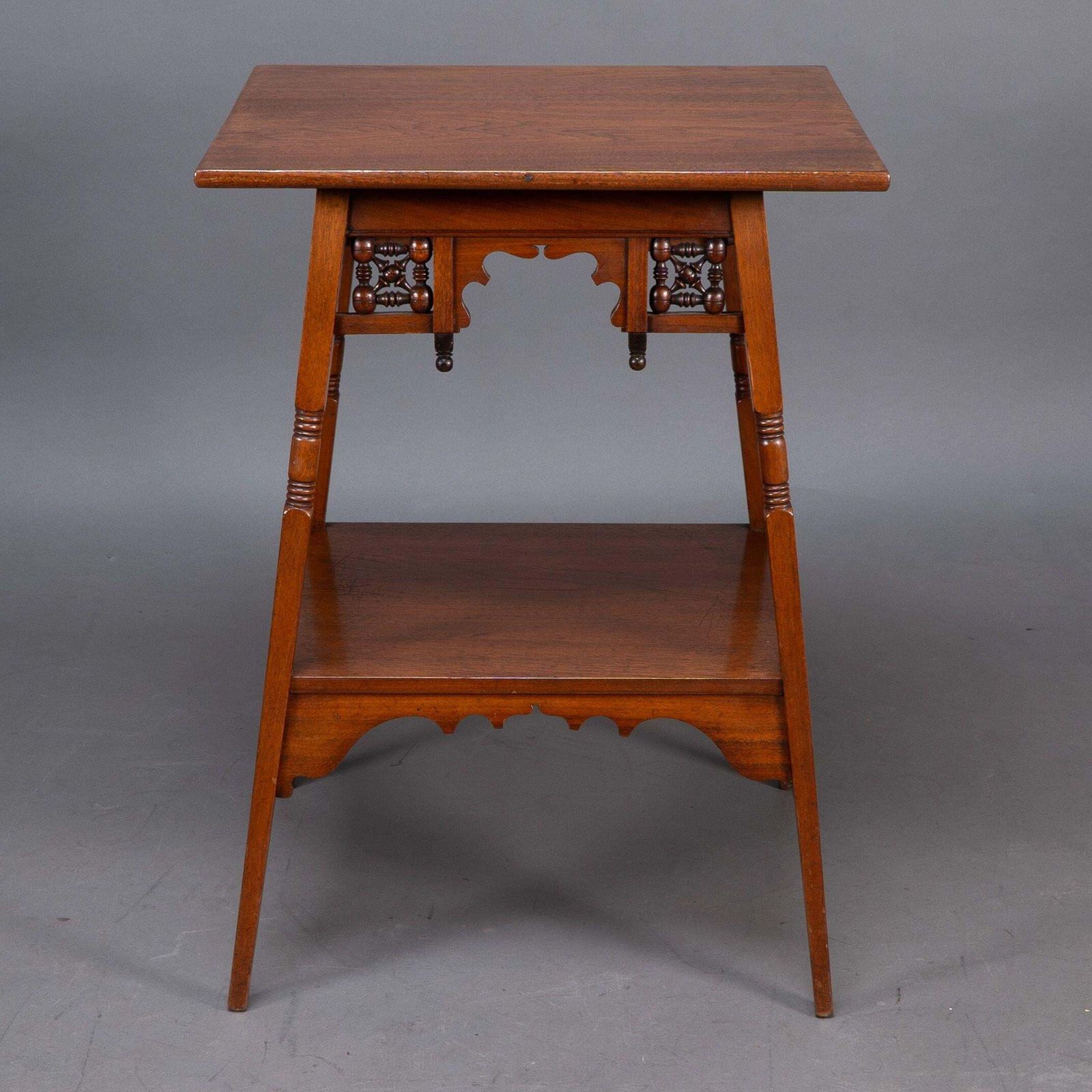 Liberty & Co. A Rare Moorish Anglo Japanese Walnut Sidetable photo furniture