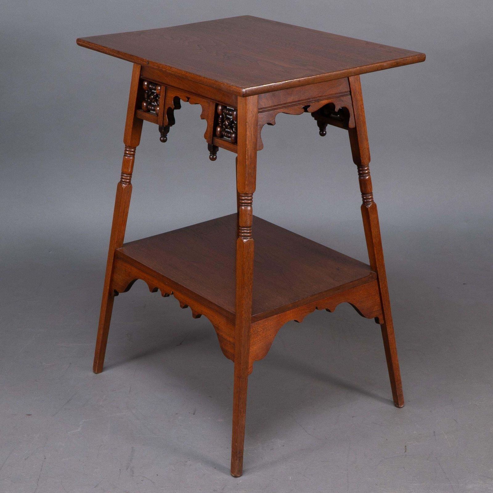 Liberty & Co. A Rare Moorish Anglo Japanese Walnut Sidetable photo for sale