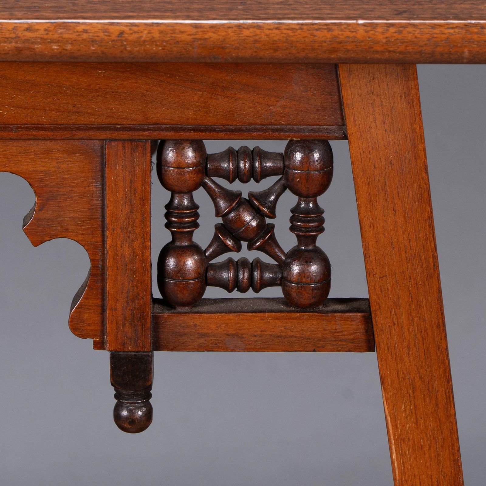 Furniture Liberty & Co. A Rare Moorish Anglo Japanese Walnut Sidetable photo