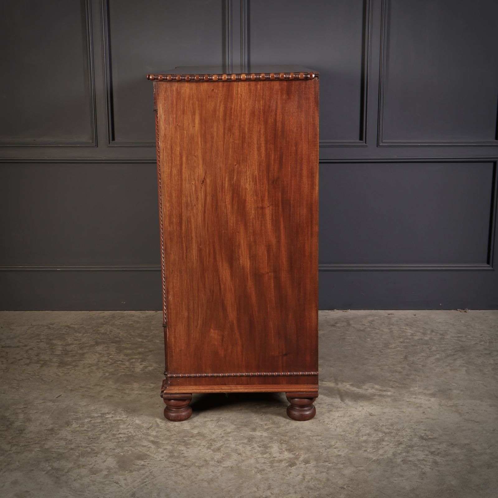 Furniture Antique Flame Mahogany Scottish Chest photo