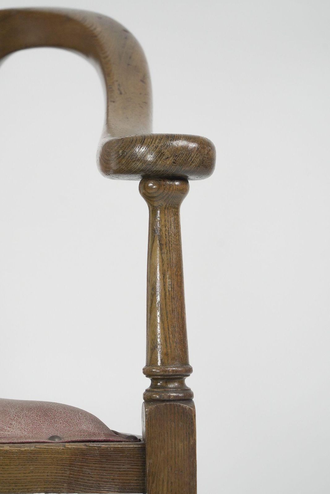 photo furniture J S Henry. An Ash Arts & Crafts Armchair With An Elongated Back & Curled Ears