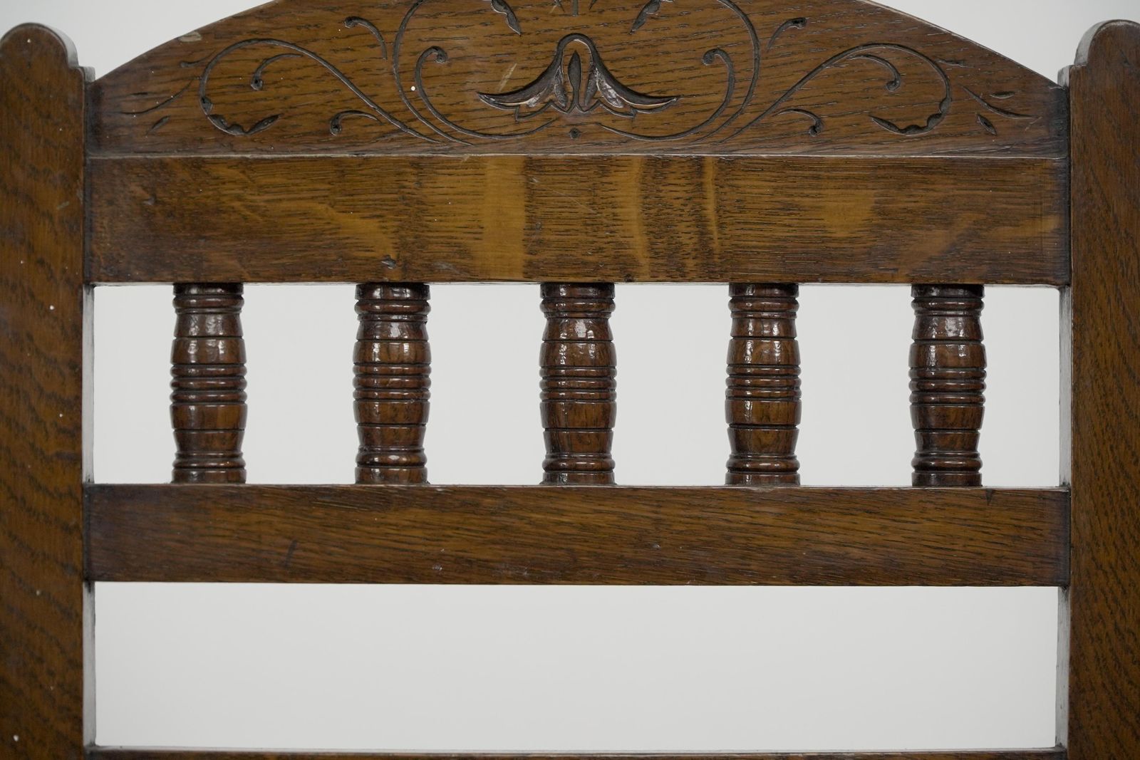 Furniture A Pair Of Substantial Gothic Revival Oak Hall Chairs With Period Tiles photo