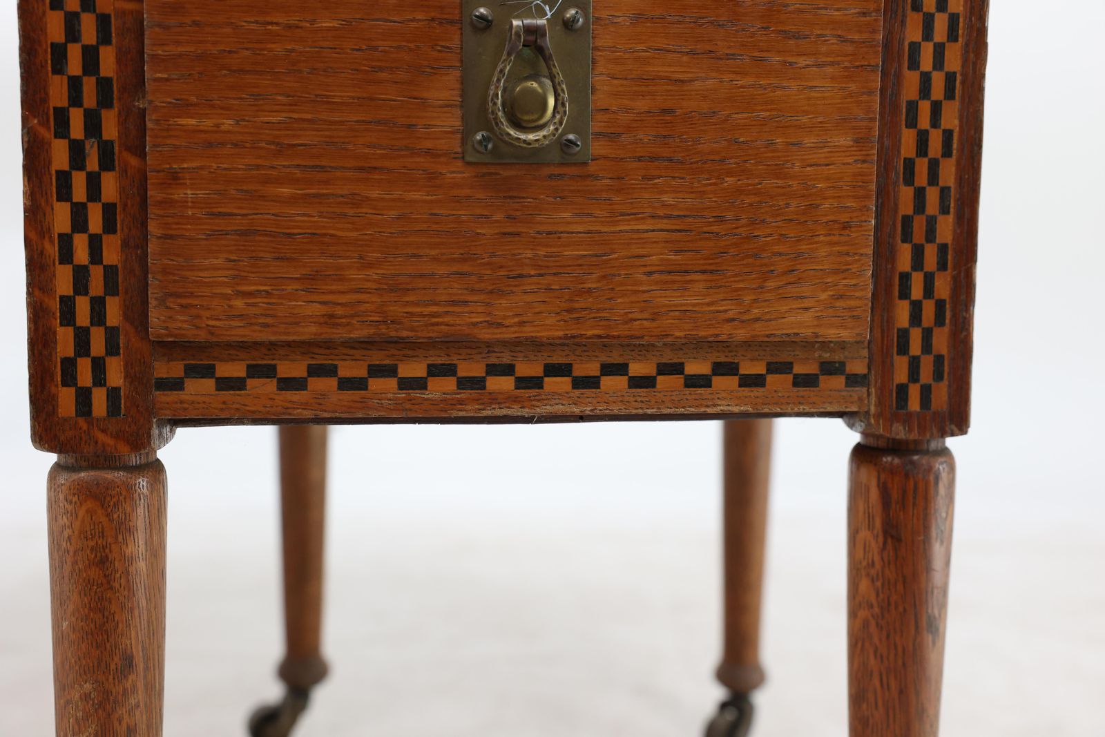 photo buy Waring And Gillow. An Arts And Crafts Bow Fronted Kneehole Twin Pedestal Desk