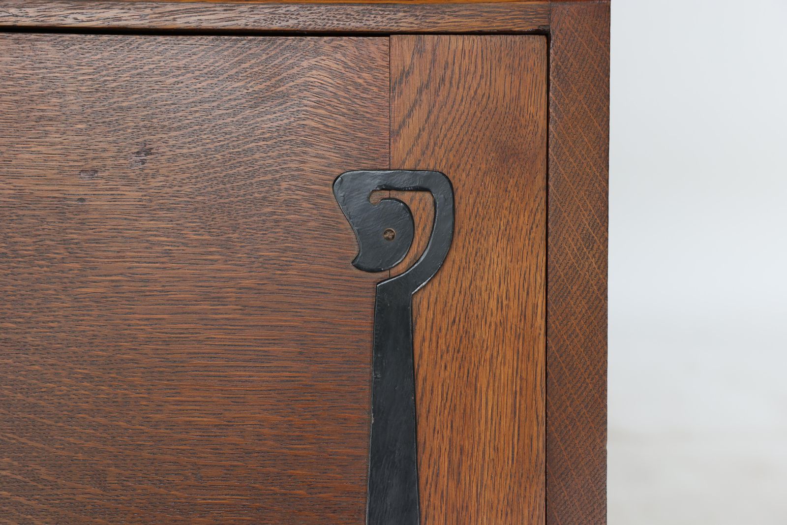 2855.0 Leonard Wyburd For Liberty & Co. An Arts & Crafts Oak Bureau With Iron Hinges photo