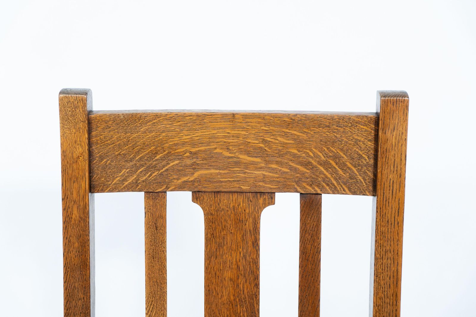 Furniture A Set Of Four Arts And Crafts Oak Dining Chairs With Comfortable Shaped Backs photo