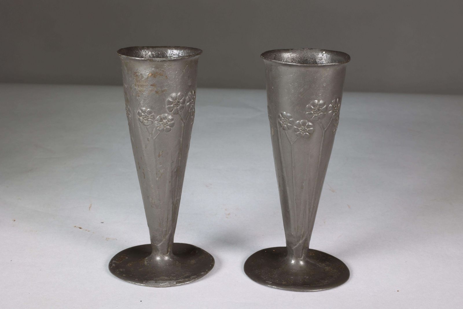 Liberty And Co. A Pair Of Tudric Pewter Vases photo furniture