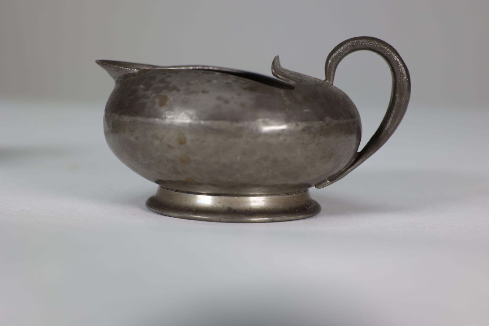 Liberty And Co. An English Pewter 0966 Arts And Crafts Milk And Sugar Bowl photo vintage