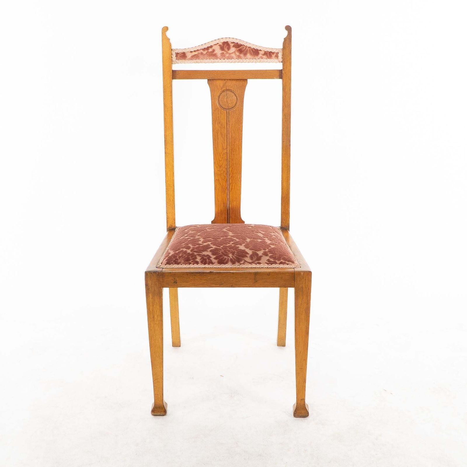 2447.0 Wylie And Lochhead Glasgow. A Set Of Six Arts And Crafts Oak Dining Chairs photo