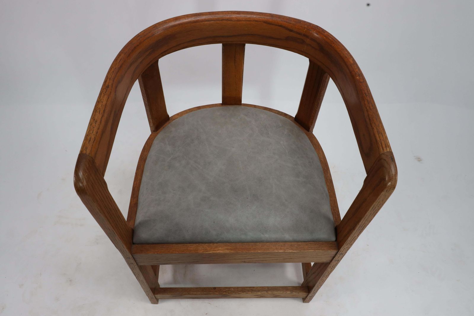 2294.0 A Pair Of Scottish School Armchairs Of Barrell Form photo