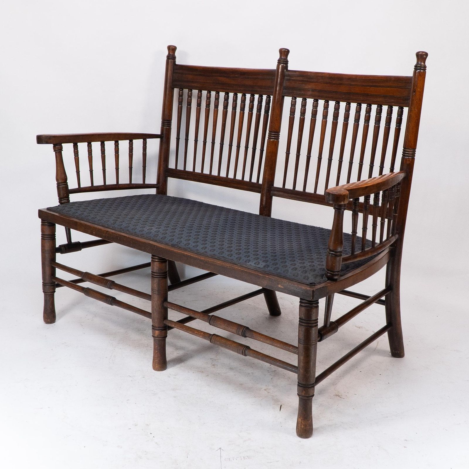 Bruce Talbert Attri. An Aesthetic Movement Upholstered Love Or Twin Window Seat photo for sale