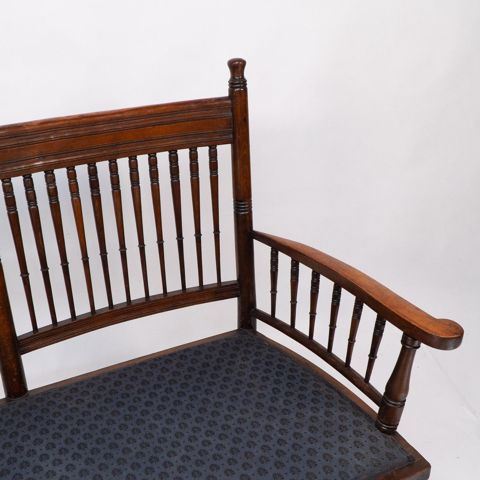 photo for sale Bruce Talbert Attri. An Aesthetic Movement Upholstered Love Or Twin Window Seat