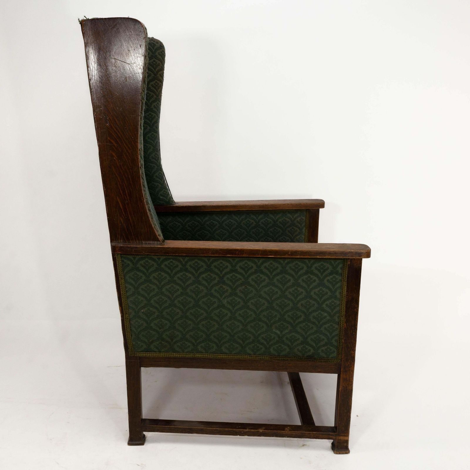 Walter Skull Of High Wycombe. Arts & Crafts Oak Armchair With Chequer Inlays photo Furniture