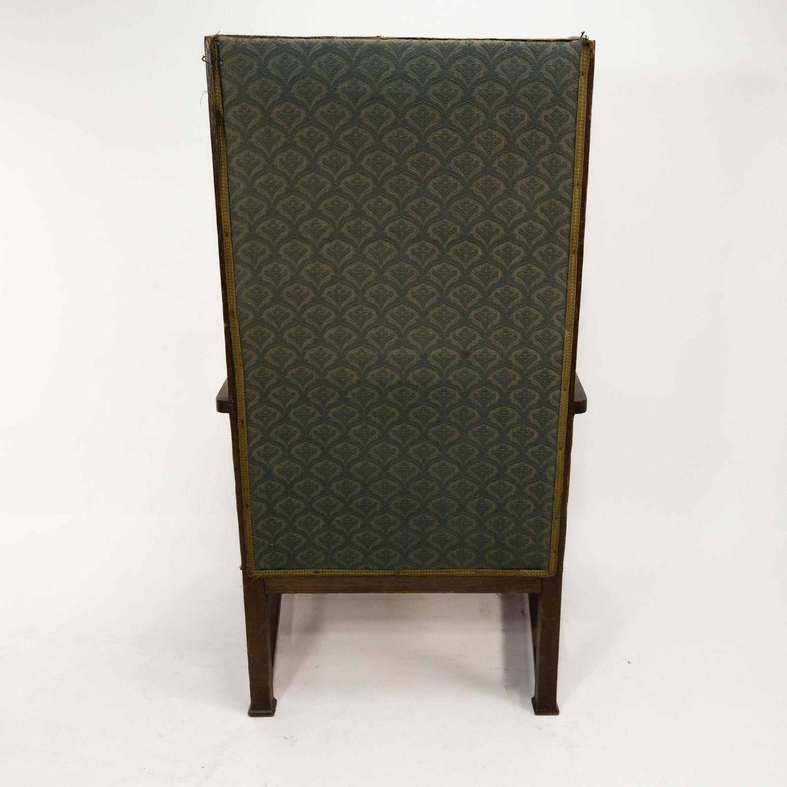 photo furniture Walter Skull Of High Wycombe. Arts & Crafts Oak Armchair With Chequer Inlays
