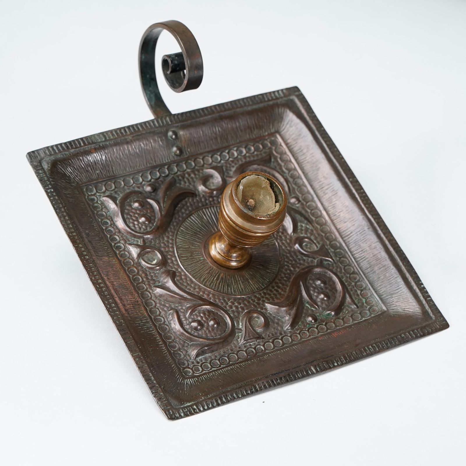 photo for sale Benham And Froud London. A Pair Of Arts And Crafts Copper Night Candle Holders