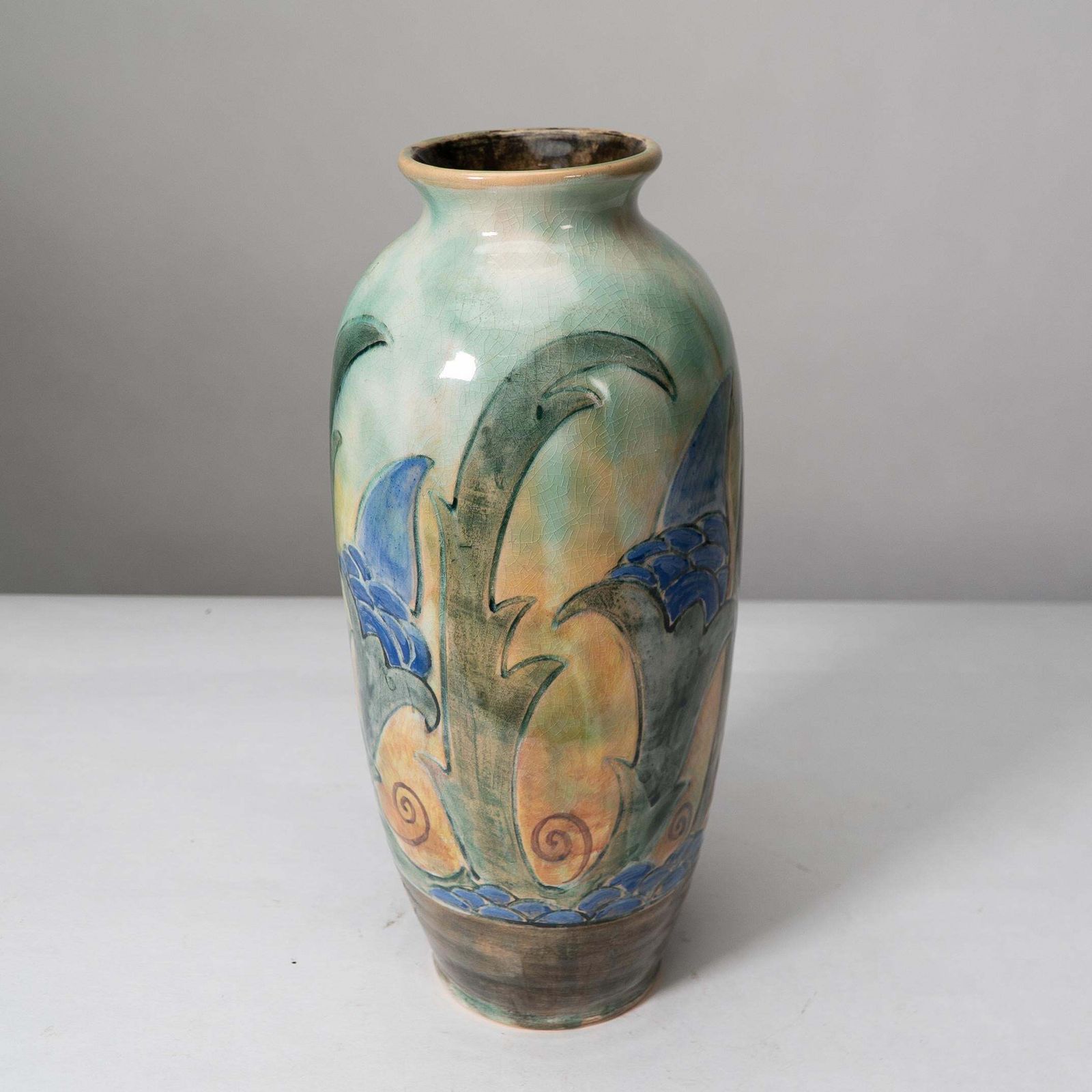 Frank Brangwyn For Royal Doulton. A Pair Of Hand Painted Vases photo 1224.0