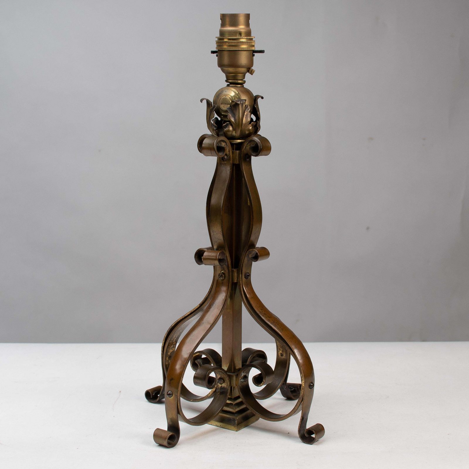 photo furniture A Pair Of Arts And Crafts Brass Table Lamps Or Post Lamps