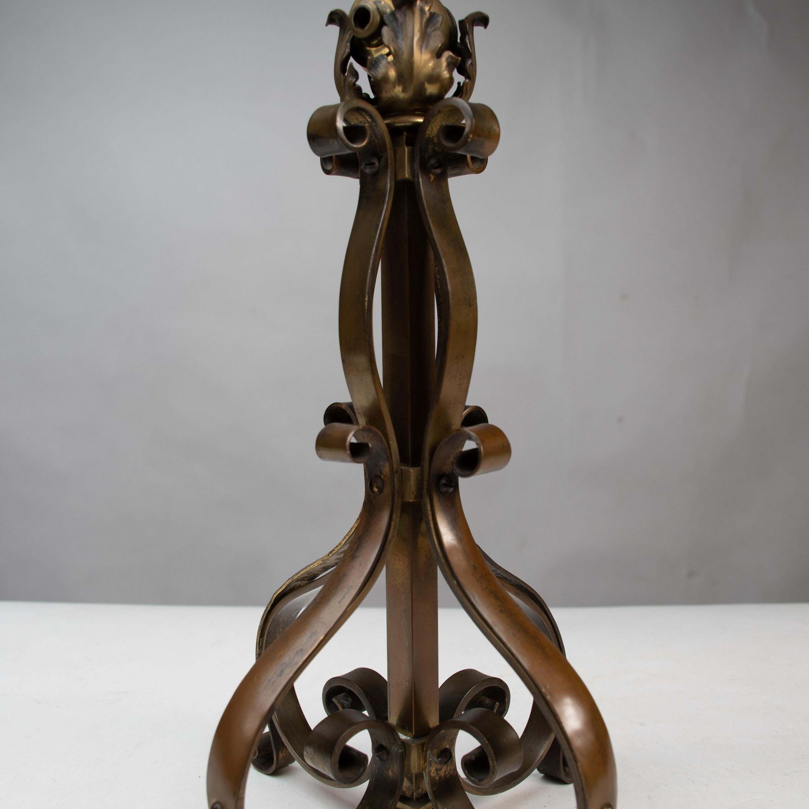 photo buy A Pair Of Arts And Crafts Brass Table Lamps Or Post Lamps
