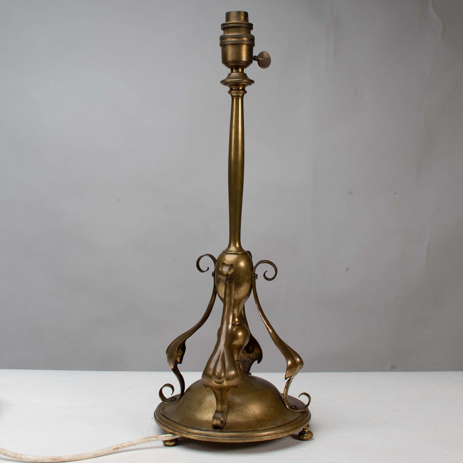 An Arts And Crafts Brass Table Lamp In The Style Of C F A Voysey photo Lighting