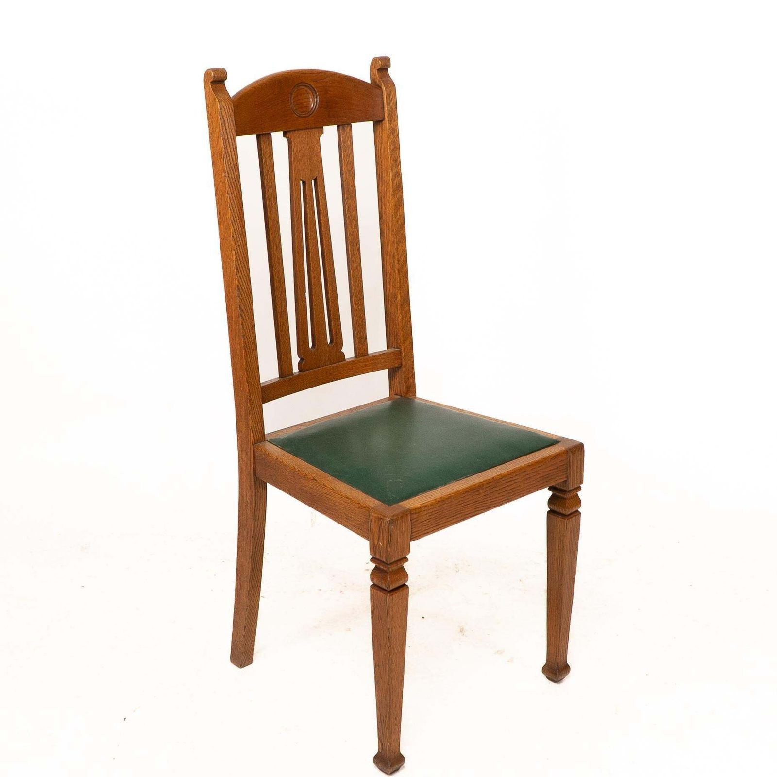 Shapland And Petter. A Set Of Four Arts And Crafts Oak Dining Chairs photo for sale