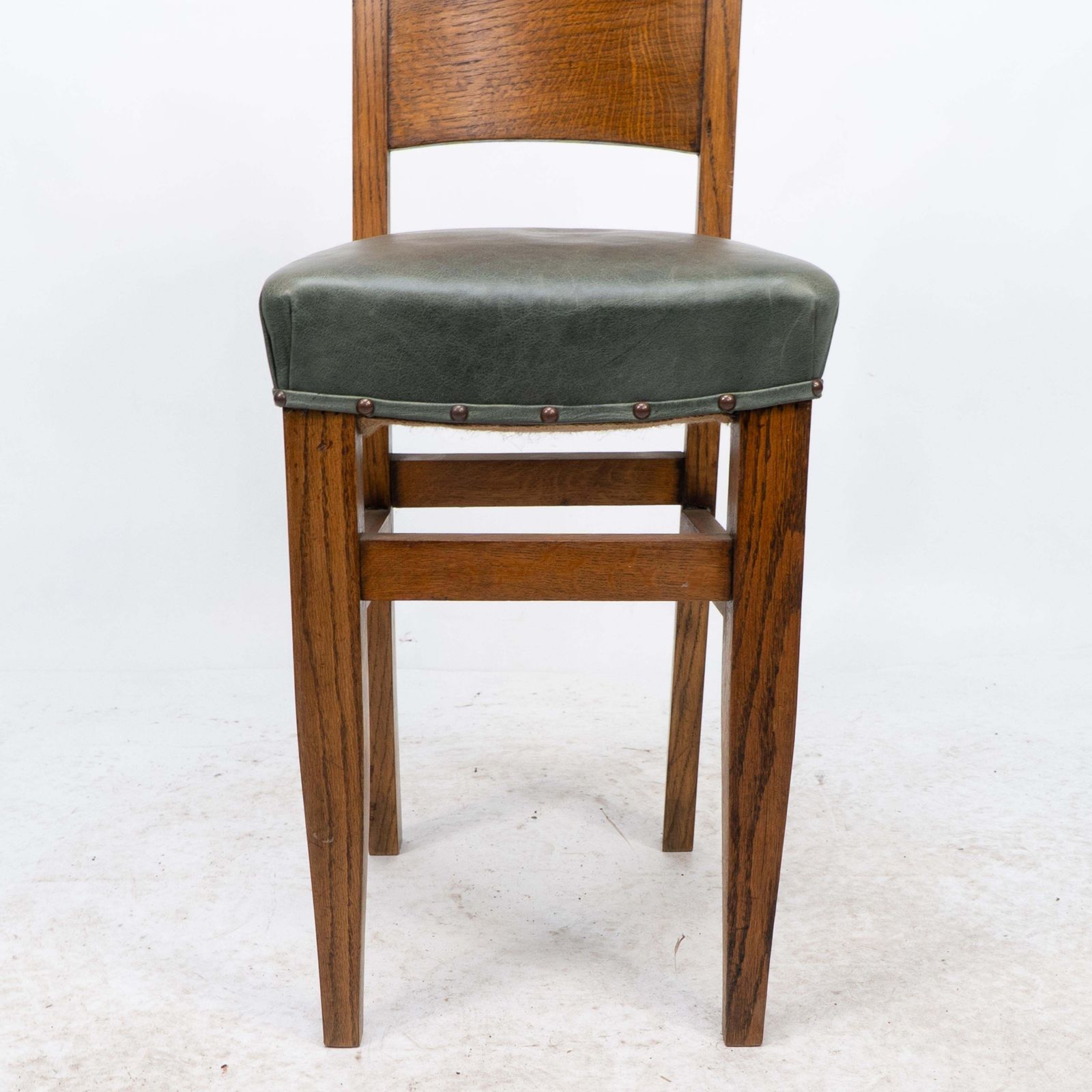 photo for sale William Birch. An Arts & Crafts High Seat Music Chair With Leather Seat