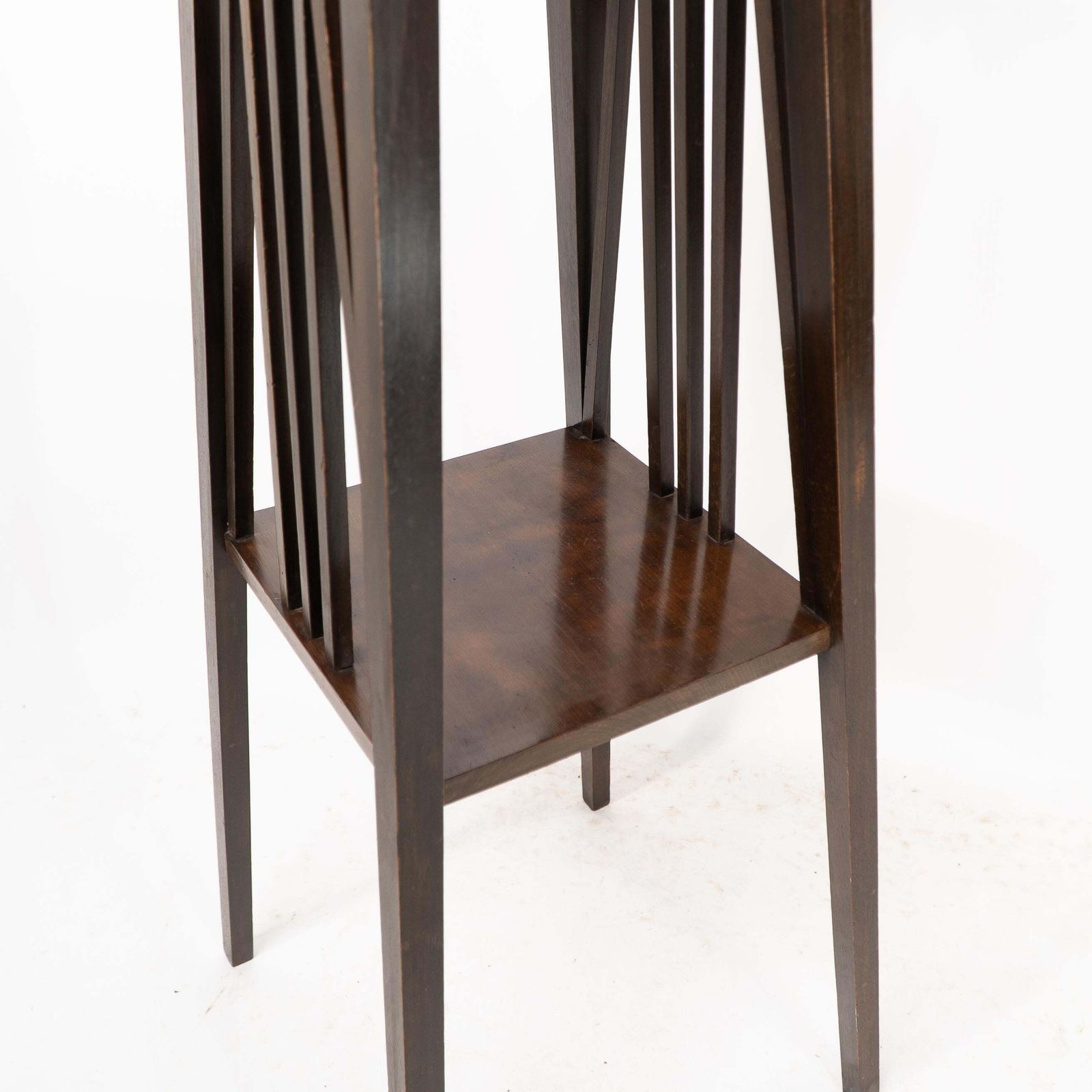 photo vintage Liberty & Co In The Style Of E W Godwin. An Anglo Japanese Two Tier Plant Stand
