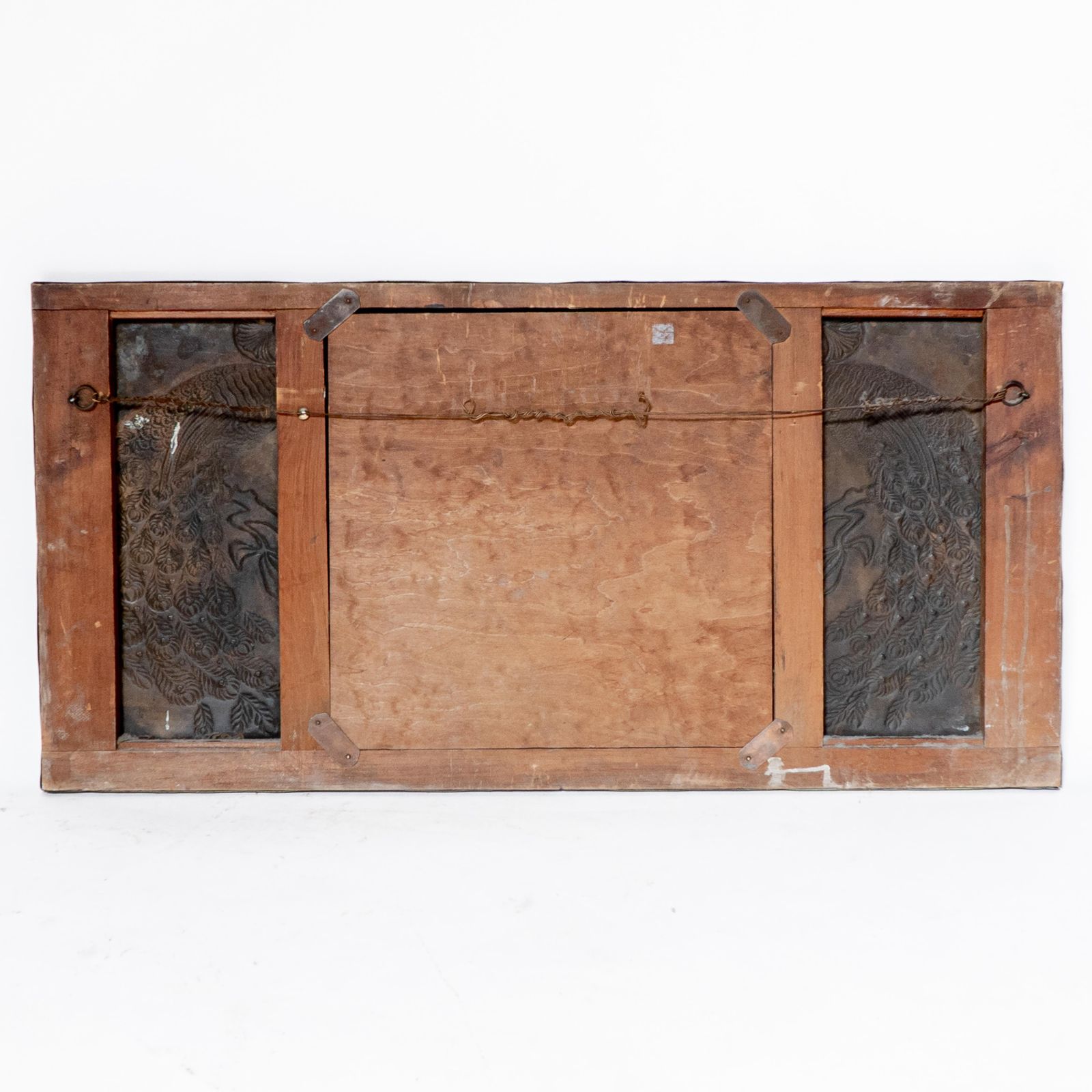 photo vinterior An Aesthetic Movement Brass Mirror With Stylized Peacocks Perched On A Branch
