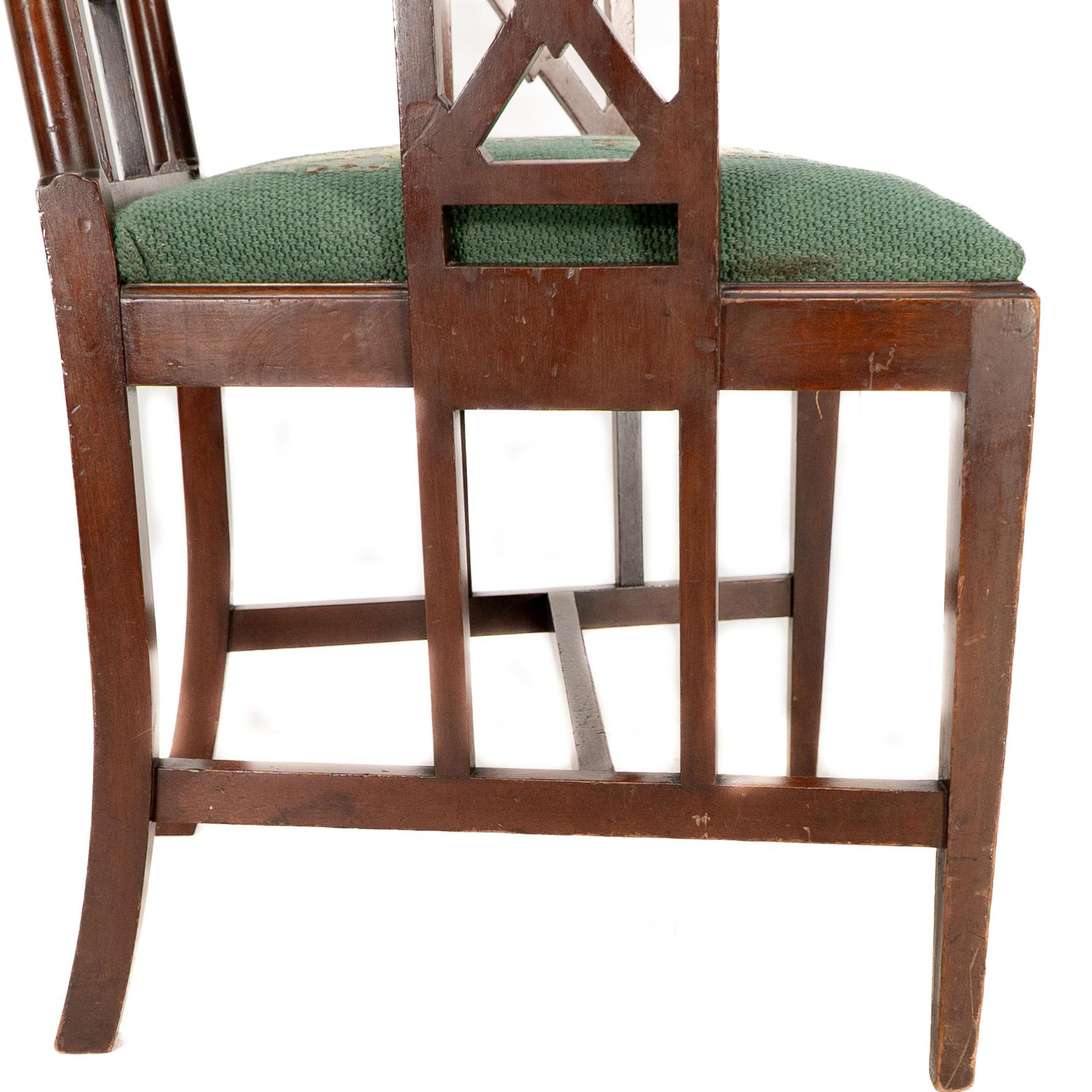 1836.0 William Birch. An Aesthetic Movement Walnut Armchair With Turned Ball Finials photo