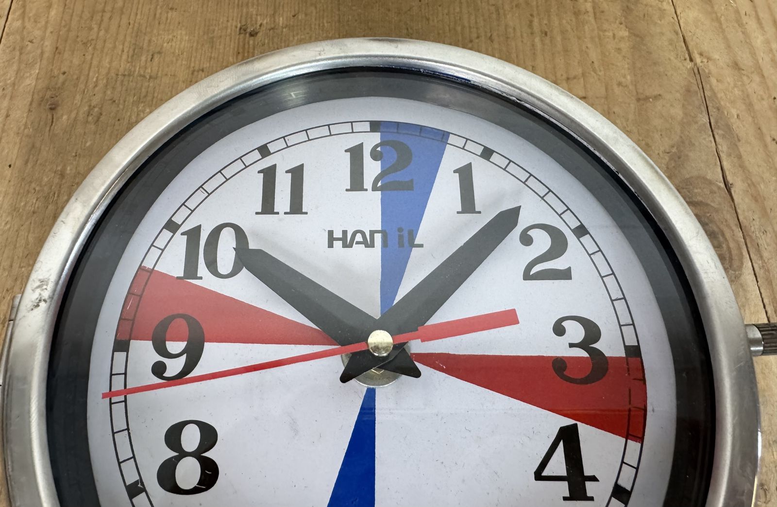 photo for sale Vintage Blue Hanil Maritime Wall Clock, 1980s