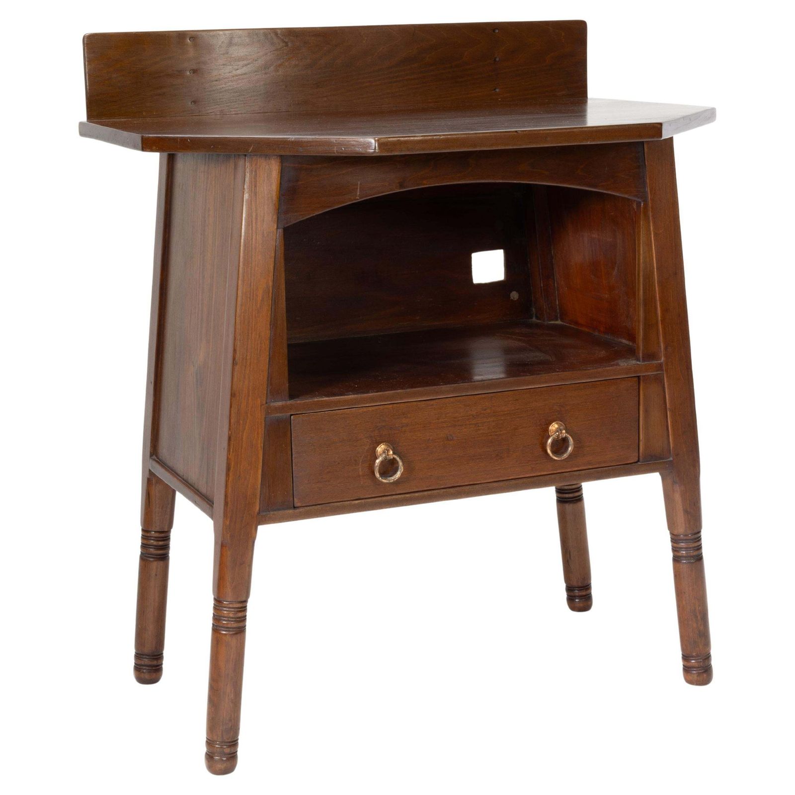 Liberty & Co. An Arts & Crafts Walnut Side Cabinet In The Style Of Morris & Co.