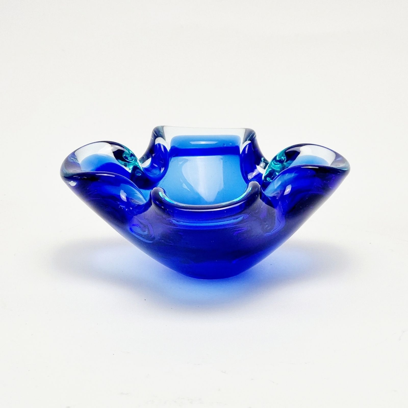 Labelled Mid Century Sommerso Murano Glass Ashtray/Catch All, Italy, 1960s photo Home Decor